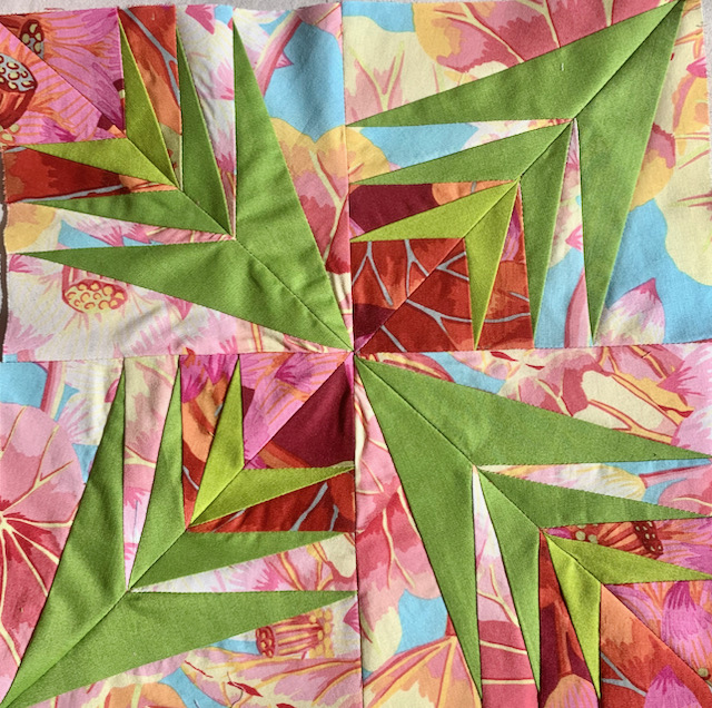 Palm, Leaf Block aus dem Old Block Quilt Along von Andrea Kollath