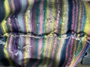 Fäden vernähen - Innenansicht des Grauens