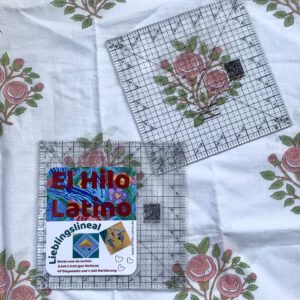 El Hilo Latino Lieblingslineal Quadrat mit Diagonalen