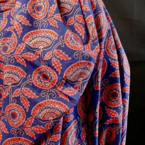 Ira blau, klassisches Block Print Style Muster aus Indien