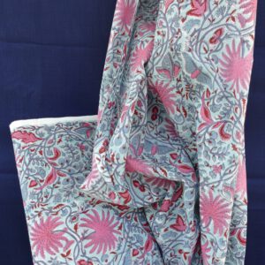 Yuvika ist ein original Hand Block Print. Sehr schöner, aufwändiger Druck in toller Farbkombi von Anokhi in Jaipur. So stellt man sich indische Handblocks vor.