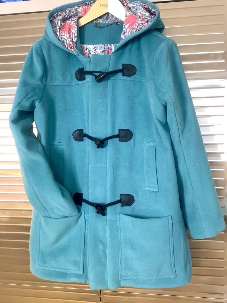 Dufflecoat und indischer Handblock Print als Futterstoff