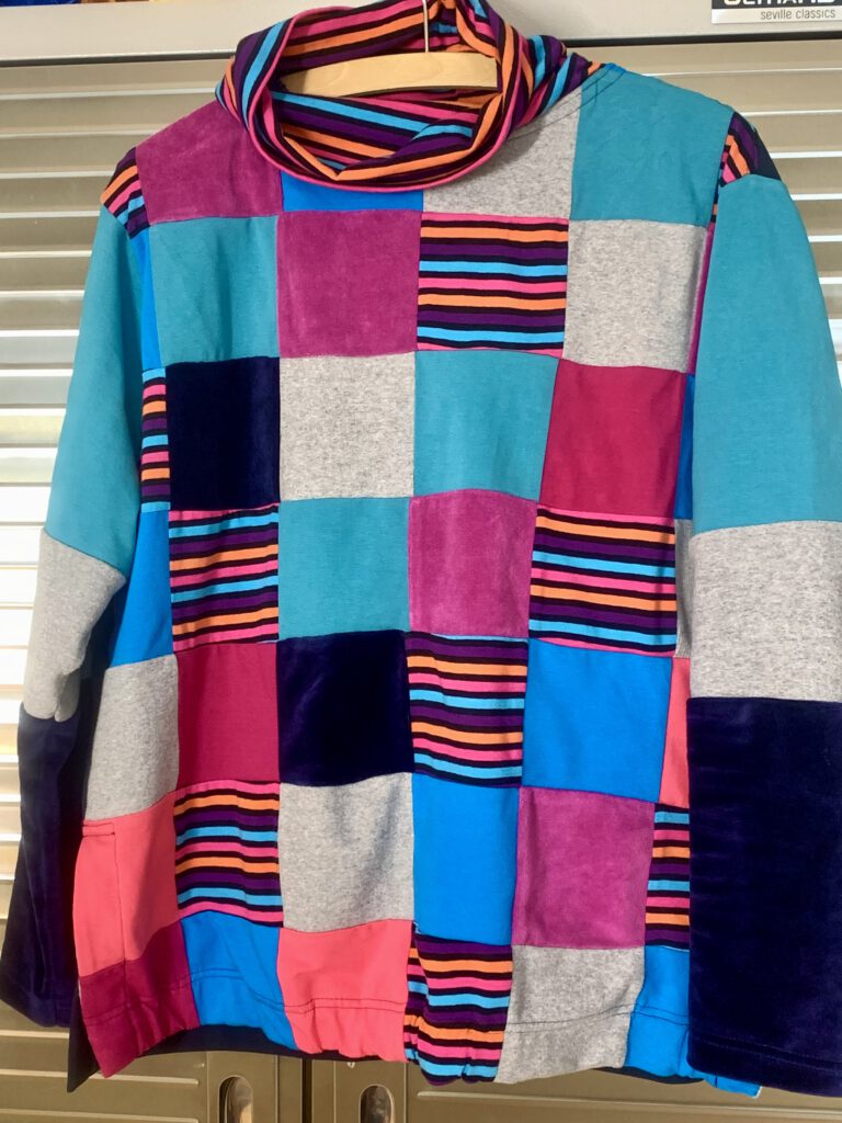 Stoffe-Resterampe: Jerseyreste zu Pullover